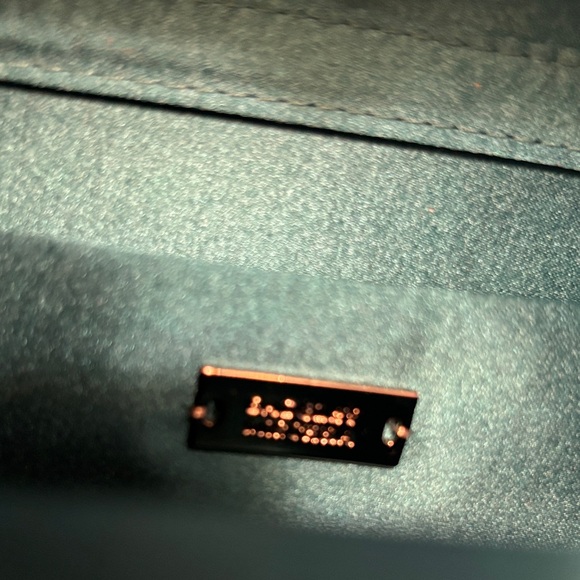 NWT Badgley Mischka Jewel-Embellished Blue Clutch - Picture 5 of 8